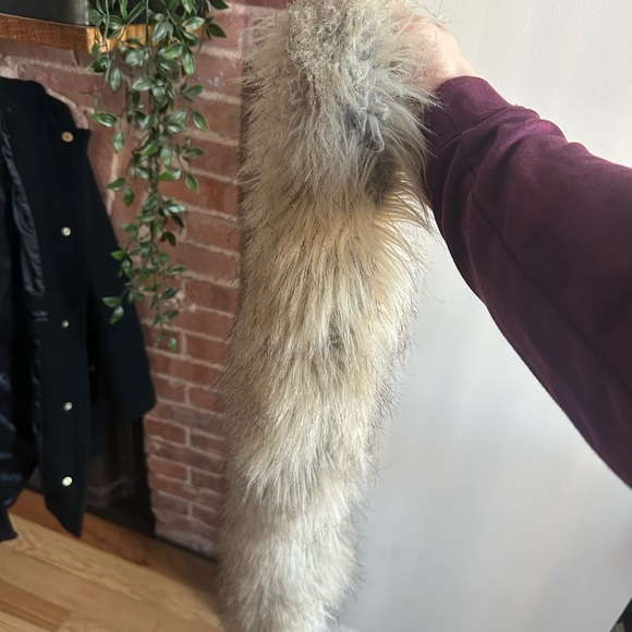 J. CREW Chateau Parka Wool Faux Fur Coat, Size 6 Black Stadium Cloth Nello Gori - Picture 9 of 10